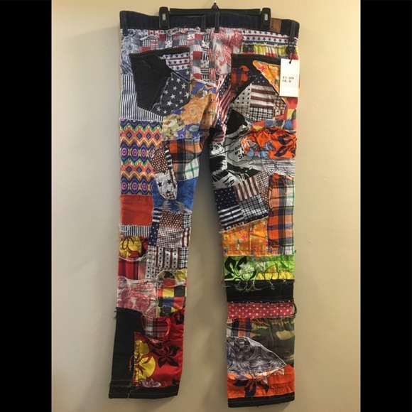 RARE BiePa Jeans 1971 Patchwork Distressed Jeans S4. - Picture 12 of 16